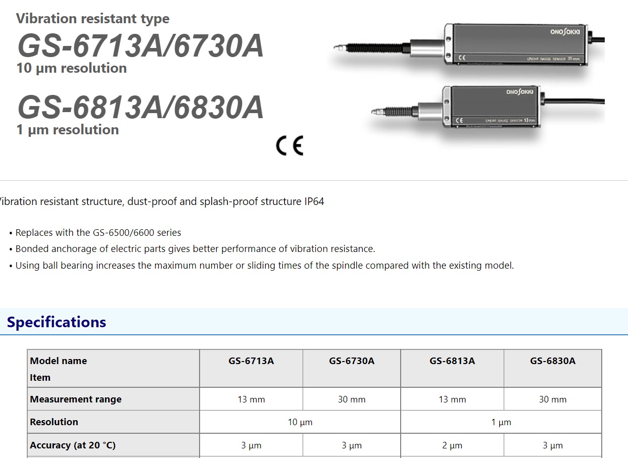 Ichiban Precision Sdn Bhd Ono Sokki Ono Sokki Linear Gauge Sensors